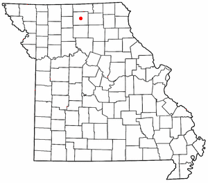 Location of Milan, Missouri