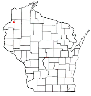 Location of Webb Lake, Wisconsin