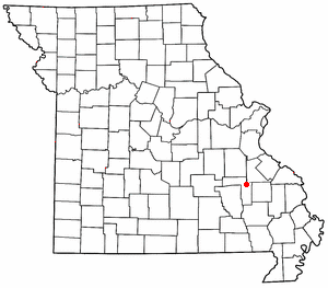 Location of Pilot Knob, Missouri