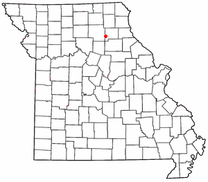 Location of Clarence, Missouri