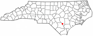 Location of Garland, North Carolina