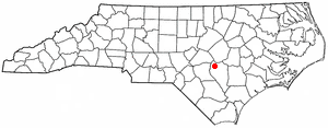 Location of Spiveys Corner, North Carolina