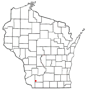Location of Rewey, Wisconsin