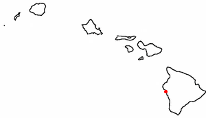 Location of Holualoa, Hawaii