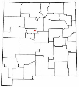 Location of Tijeras, New Mexico