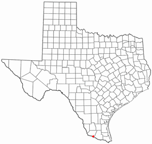 Location of La Grulla, Texas