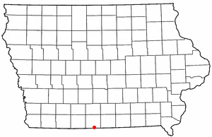 Location of Pleasanton, Iowa