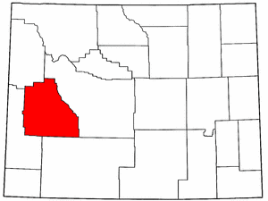 Image:Map of Wyoming highlighting Sublette County.png