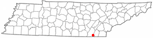 Location of Collegedale, Tennessee