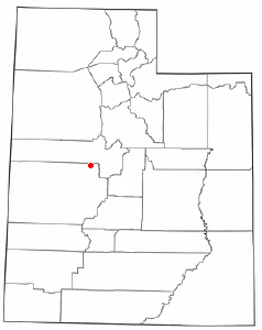 Location of Lynndyl, Utah