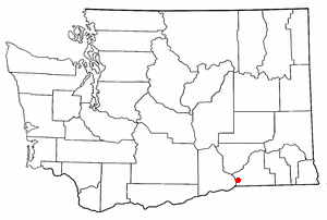 Location of Wallula, Washington