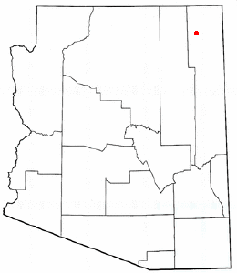 Location of Rough Rock, Arizona