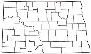 Location of Hansboro, North Dakota