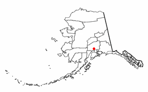 Location of Willow, Alaska