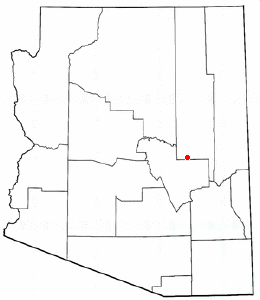 Location of Cibecue, Arizona