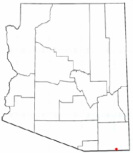Location of Pirtleville, Arizona