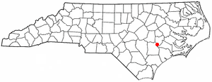 Location of Pink Hill, North Carolina