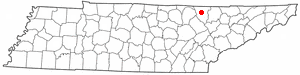 Location of Helenwood, Tennessee