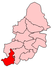 Northfield constituency shown within Birmingham