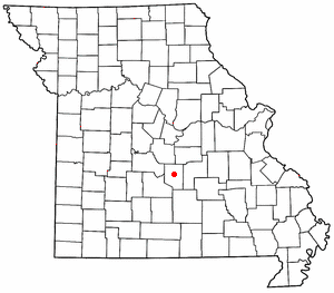 Location of Waynesville, Missouri