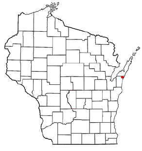 Location of Ahnapee, Wisconsin