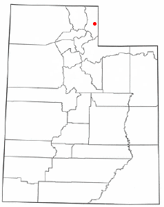 Location of Woodruff, Utah