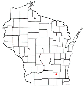 Location of Johnson Creek, Wisconsin