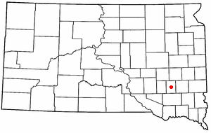 Location of Alexandria, South Dakota