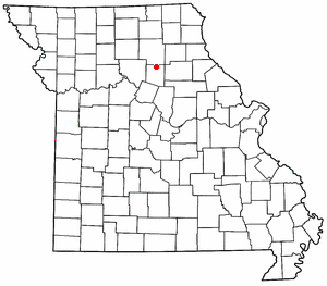 Location of Jacksonville, Missouri