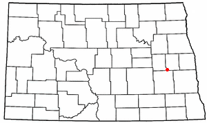 Location of Luverne, North Dakota