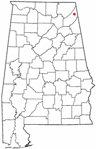 Location of Hammondville, Alabama