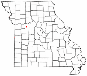 Location of Aullville, Missouri