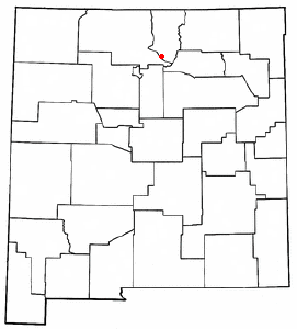 Location of Chamisal, New Mexico