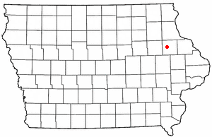 Location of Manchester, Iowa