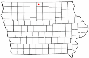 Location of Thompson, Iowa