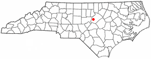 Location of Apex, North Carolina