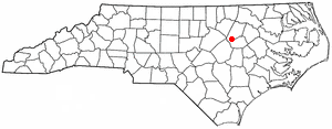 Location of Bailey, North Carolina