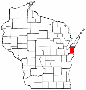 Image:Map of Wisconsin highlighting Kewaunee County.png