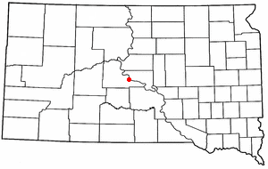 Location of Fort Pierre, South Dakota