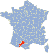 Location of de la Haute-Garonne in France