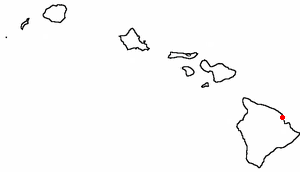Location of Pepeekeo, Hawaii