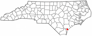 Location of Murraysville, North Carolina