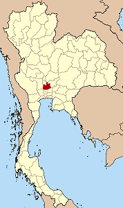 Map of Thailand highlighting Ayutthaya Province