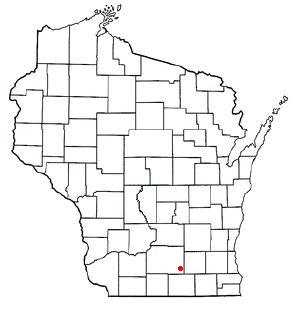 Location of Albion, Wisconsin