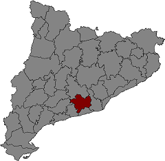 Map of Catalonia with Alt Peneds highlighted