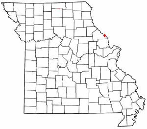 Location of Clarksville, Missouri