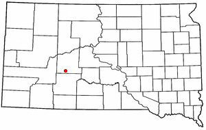 Location of Philip, South Dakota