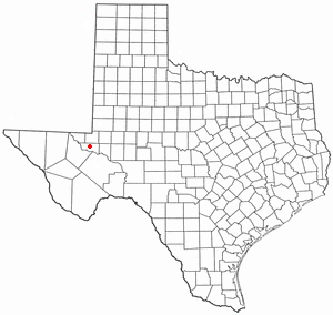 Location of Pyote, Texas