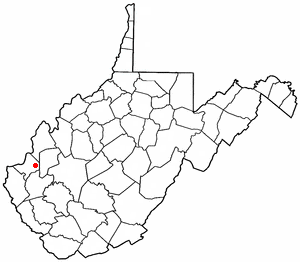Location of Milton, West Virginia