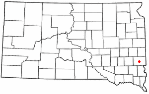 Location of Crooks, South Dakota